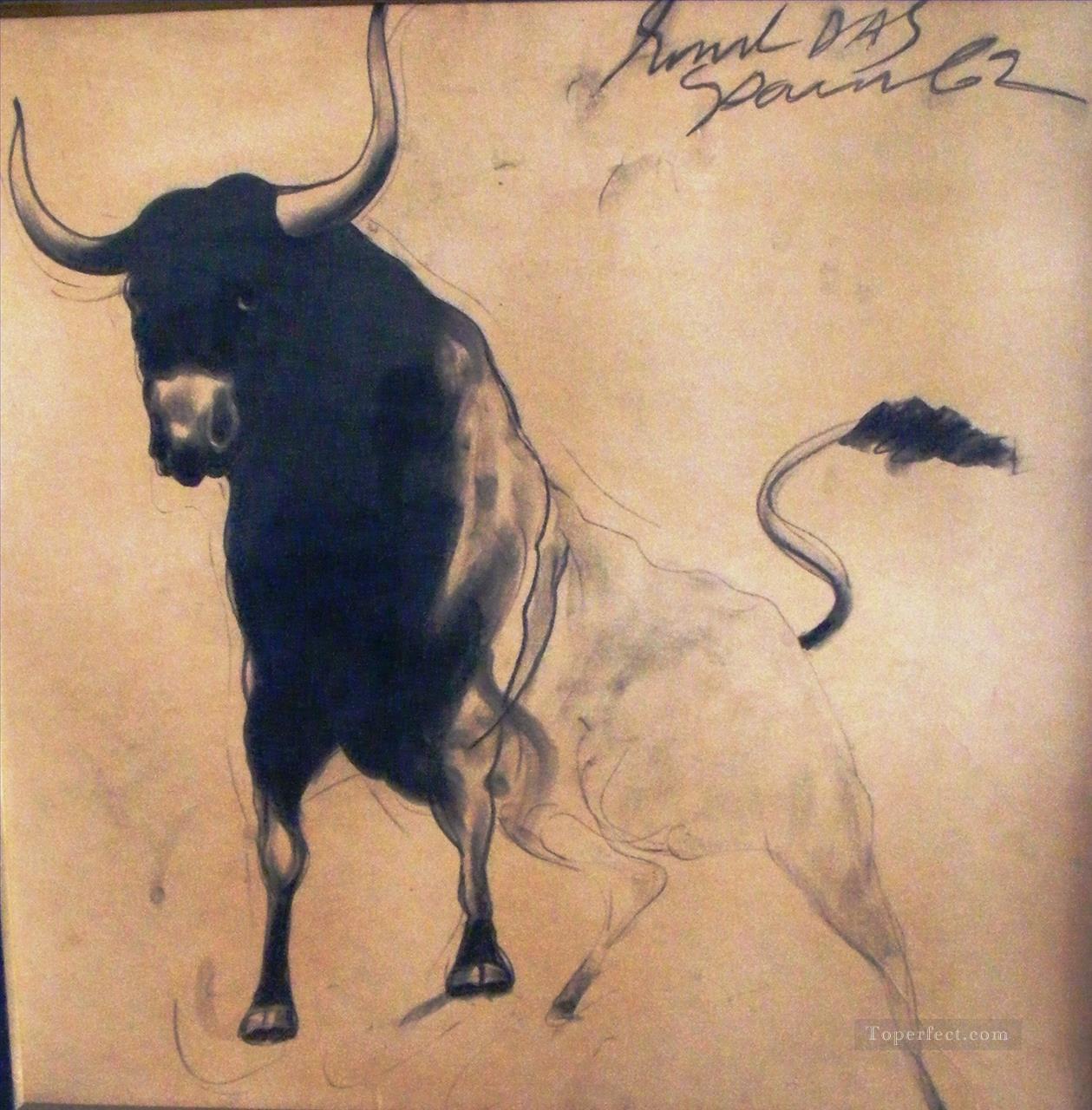 Sunil Das Bull Indian Oil Paintings